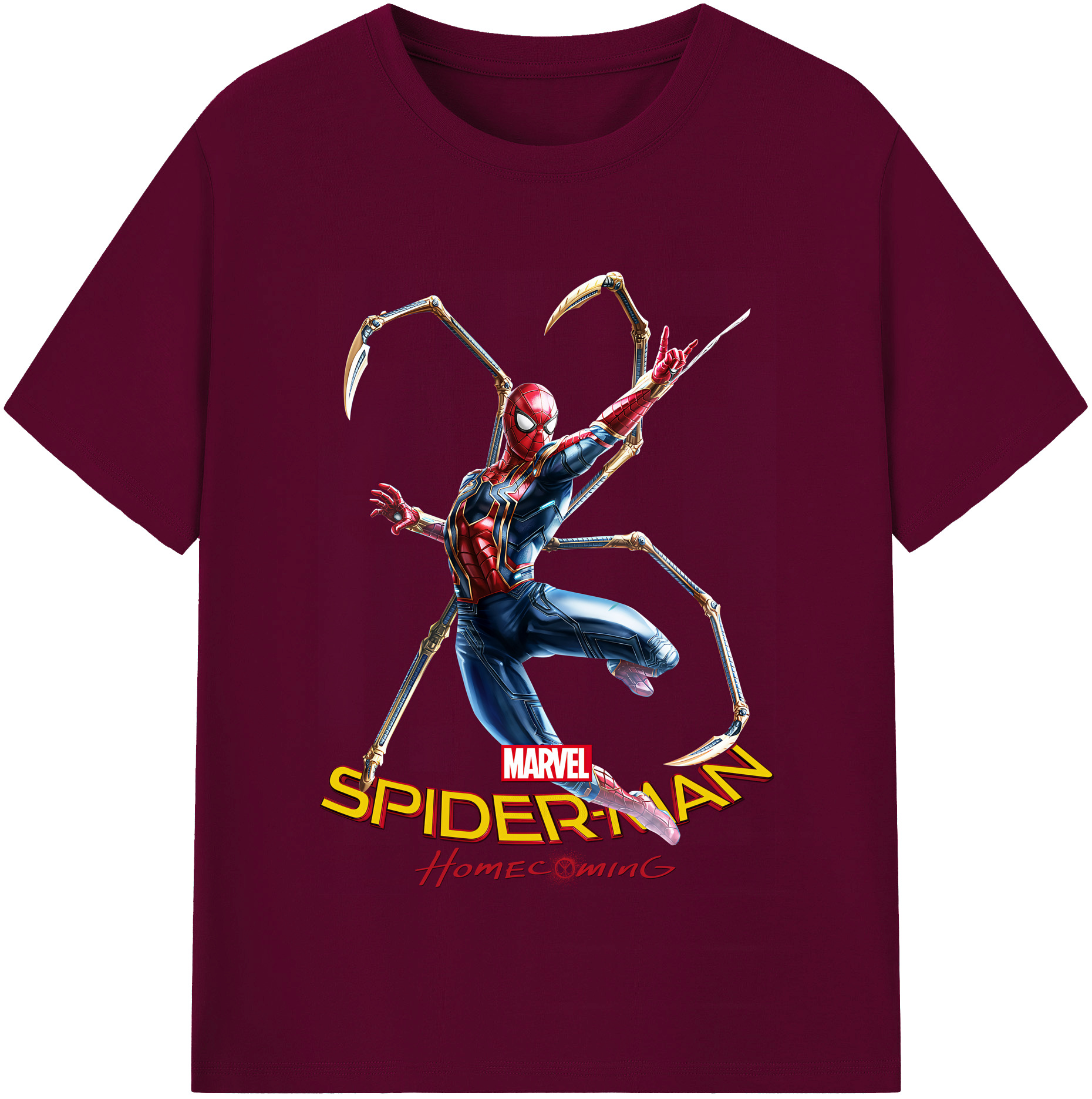 （画像用） Spider Man スパイダーマン レディースカジュアルプリントTシャツ（綿100％）